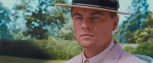 Gif of Gatsby putting on sunglasses with the words "Deal With It"